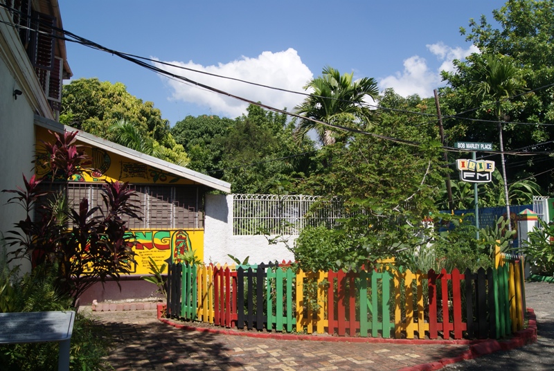Садик Боба Марли – марихаунна растёт там до сих пор, Кингстон, Ямайка (Bob Marleys museum Kingston - garden with the grass ,Kingston Jamaica) 